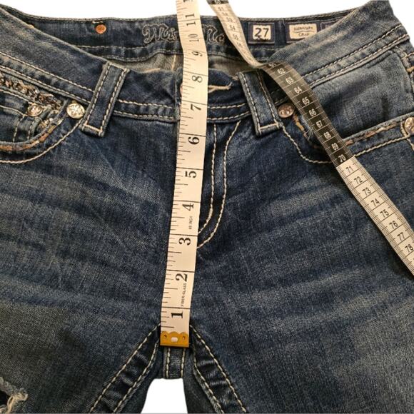 Miss Me Capri Cropped Bling‎ Pockets Stretch Women's Size 27 x 25 - Picture 6 of 12